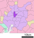 Location of Naka ward Nagoya city Aichi prefecture Japan